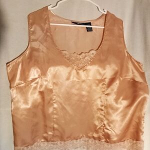 Denim 24/7 Peach Satin Like Fairycore Lace Teddy With A Vintage Style Size 18W
